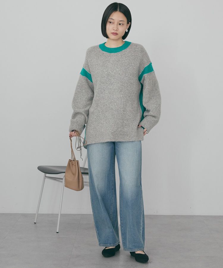 AMERICAN HOLIC「バイカラーニットプルオーバー【WEB限定カラー有り】」|ニット・セーター|