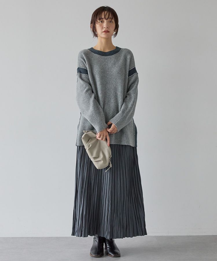 AMERICAN HOLIC「バイカラーニットプルオーバー【WEB限定カラー有り】」|ニット・セーター|