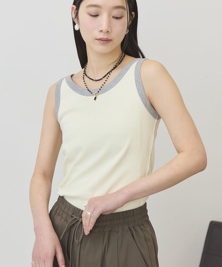 AMERICAN HOLIC「【抗菌防臭】バイカラーテレコタンクトップ」|インナー|