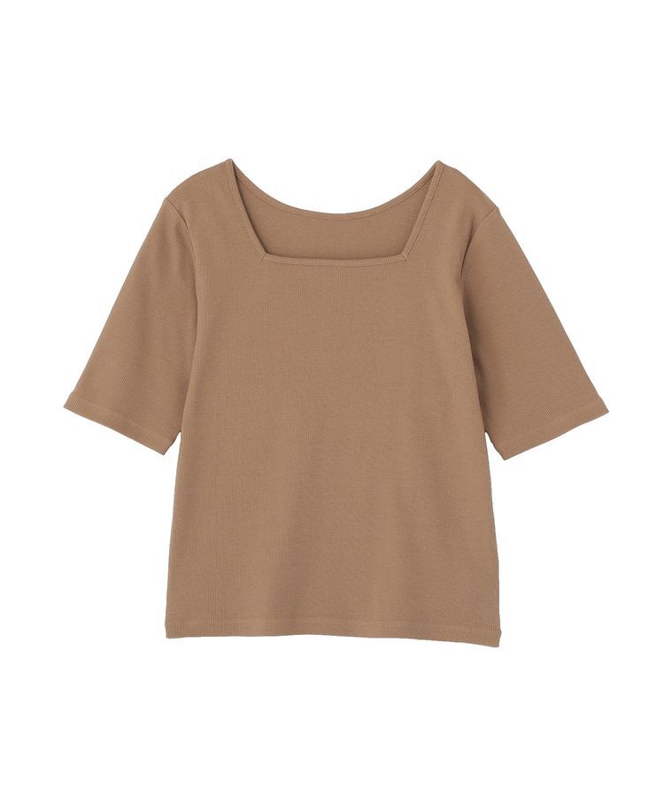 AMERICAN HOLIC「【接触冷感・UVカット】スクエアネック5分袖プルオーバー」|Tシャツ・カットソー|