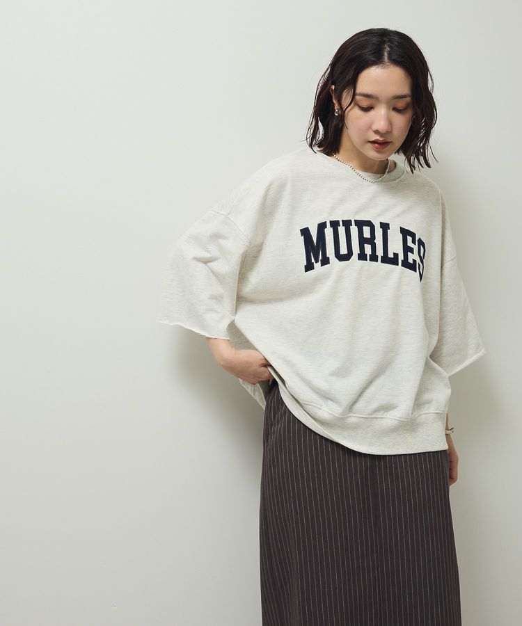 Green Parks「5分袖刺繍ロゴトレTEE」|Tシャツ・カットソー|Oatmeal