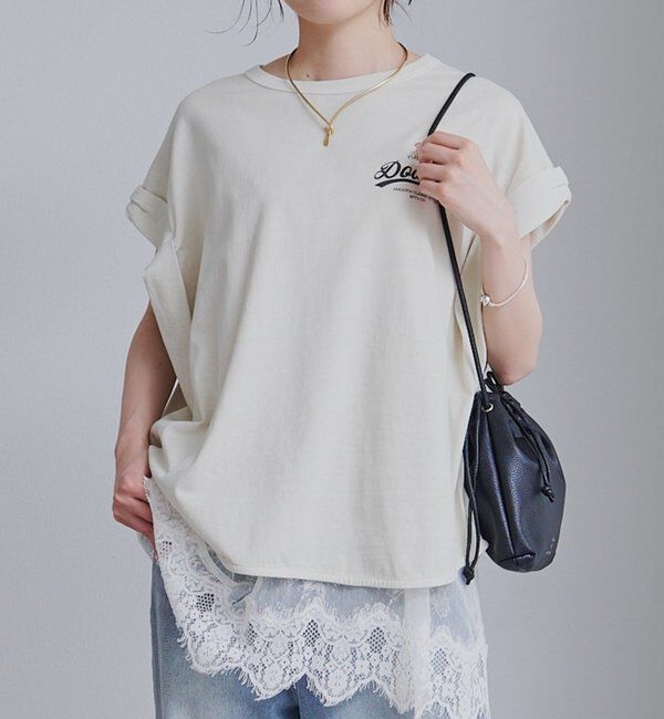  「USAコットンロールスリーブTシャツ」|プルオーバー|