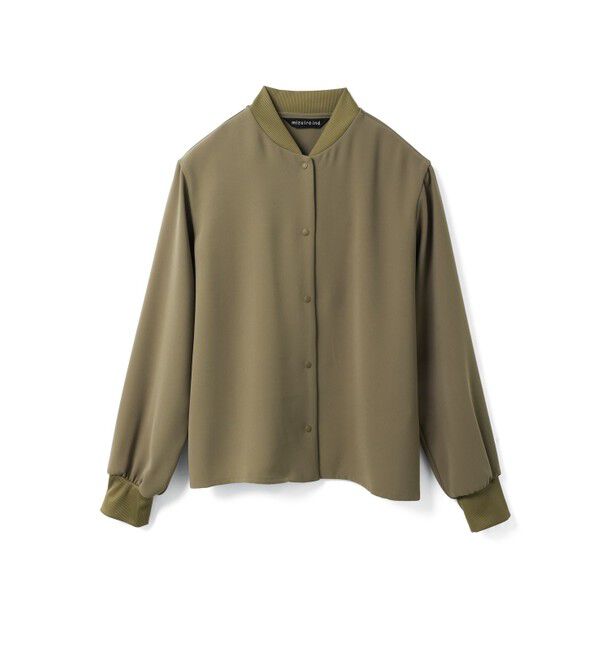 mizuiro ind「mizuiro ind ブルゾンライクシャツ」|シャツ・ブラウス|ベージュ