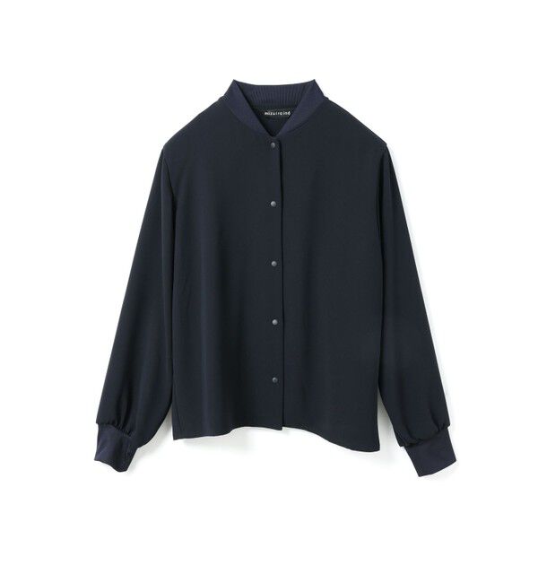 mizuiro ind「mizuiro ind ブルゾンライクシャツ」|シャツ・ブラウス|ネイビー