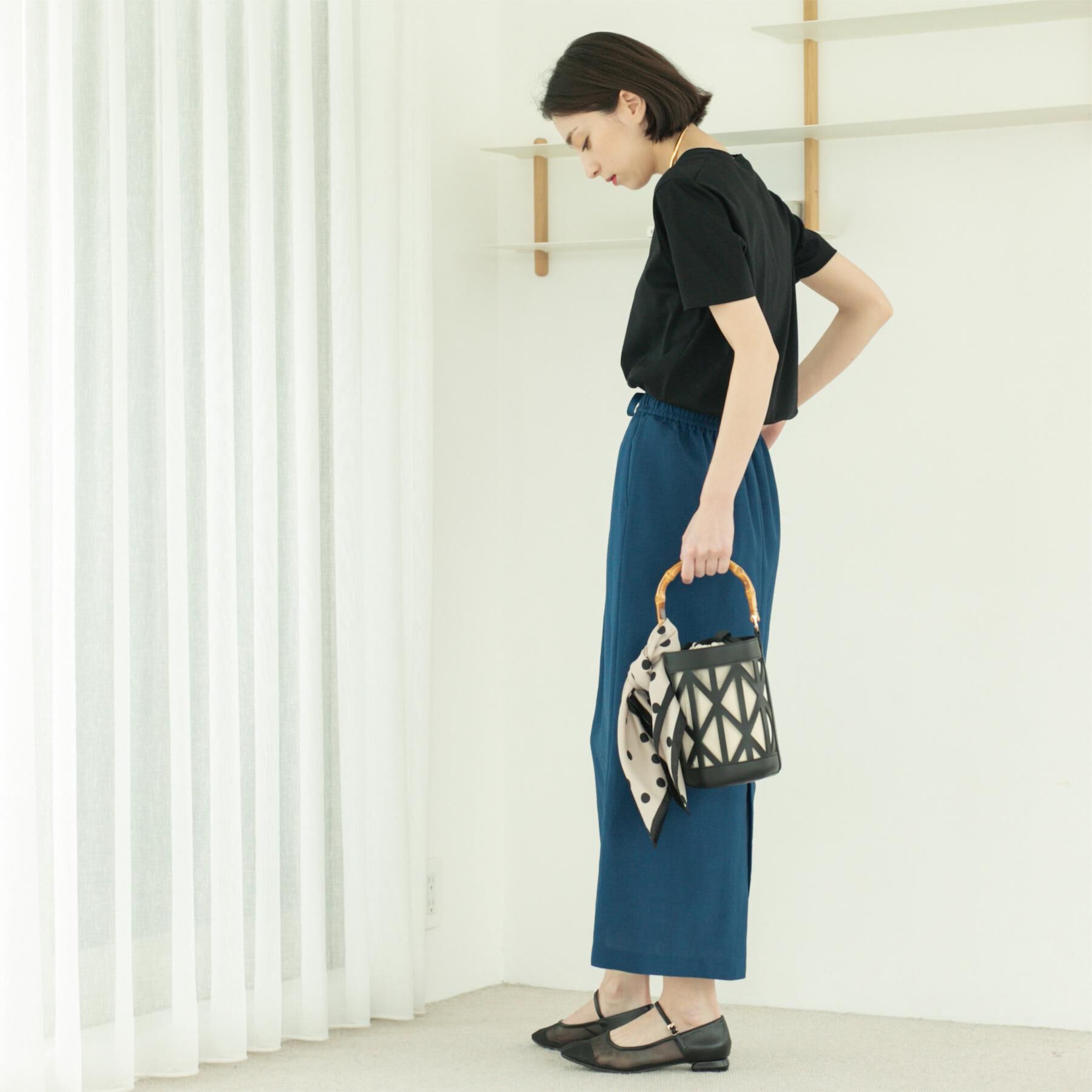 OPAQUE.CLIP「《5色展開／SS-LLサイズ》VネックベーシックTシャツ【接触冷感／洗濯機洗い可】」|Tシャツ・カットソー|