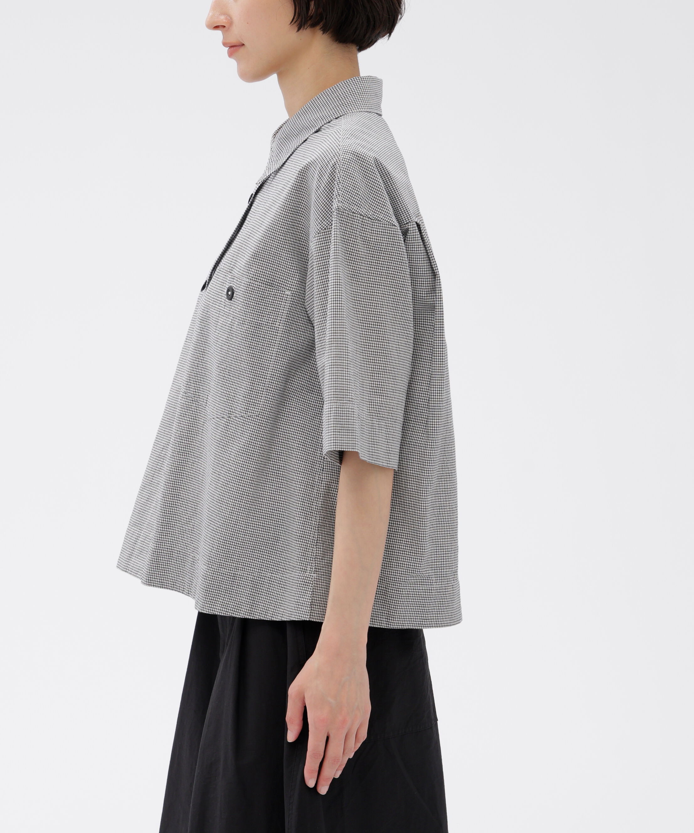 MHL.「TINY GINGHAM COTTON SHIRT」|シャツ・ブラウス|