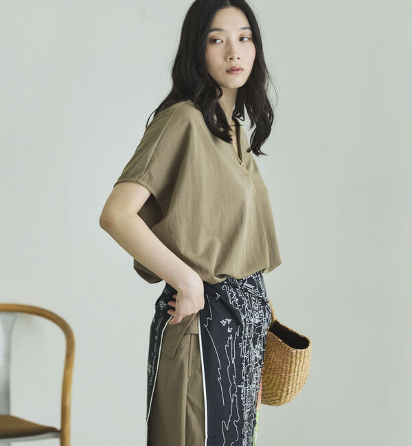 Doux archives「ウォッシャブル・ＵＶ機能機能スキッパーＴＯＰＳ」|Tシャツ・カットソー|