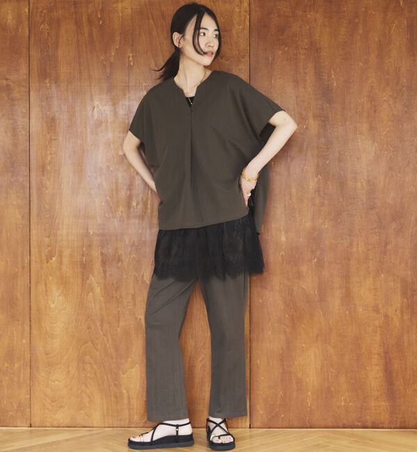 Doux archives「ウォッシャブル・ＵＶ機能機能スキッパーＴＯＰＳ」|Tシャツ・カットソー|