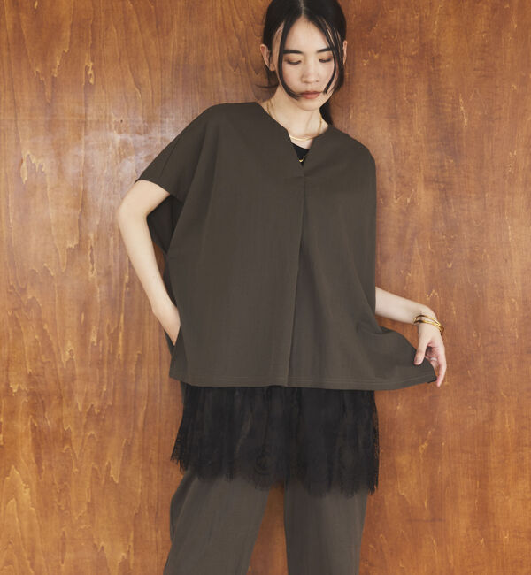 Doux archives「ウォッシャブル・ＵＶ機能機能スキッパーＴＯＰＳ」|Tシャツ・カットソー|
