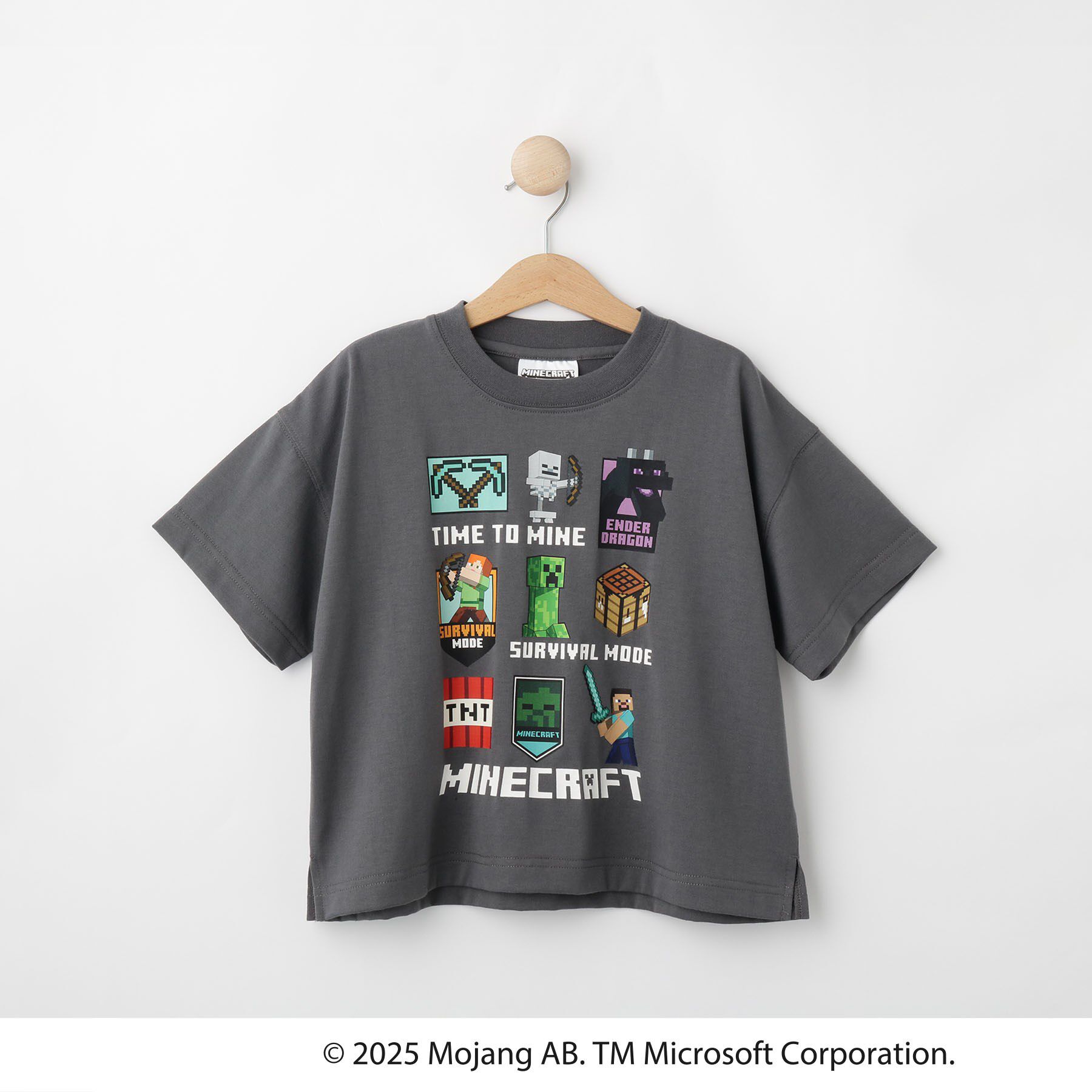 SHOO･LA･RUE「【マインクラフト】プリントBIG Tシャツ」|Tシャツ・カットソー|チャコールグレー(0