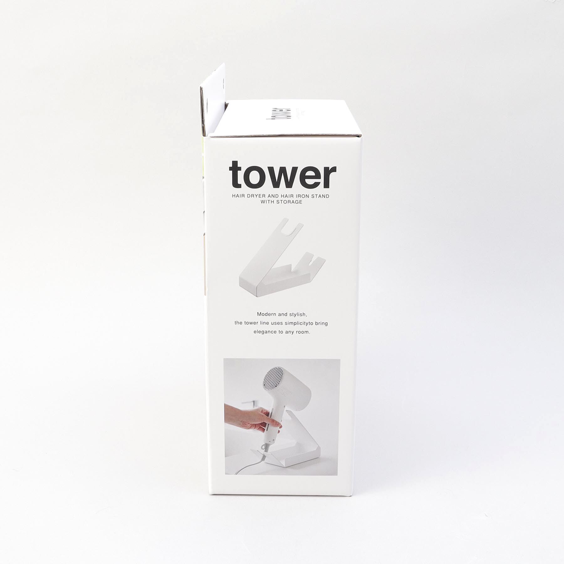 212 KITCHEN STORE「収納付きドライヤー＆ヘアーアイロンスタンド WH 山崎実業 ＜tower タワー＞」|食器・キッチングッズ|