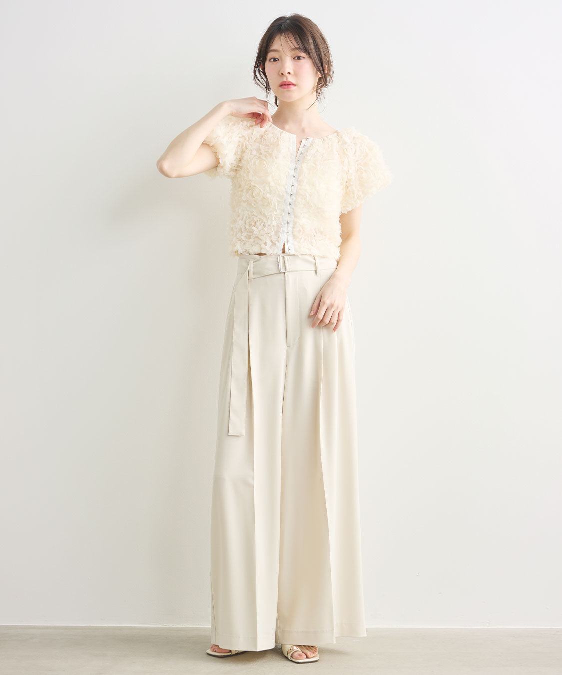 COCO DEAL「ツータックワイドパンツ」|スラックス|