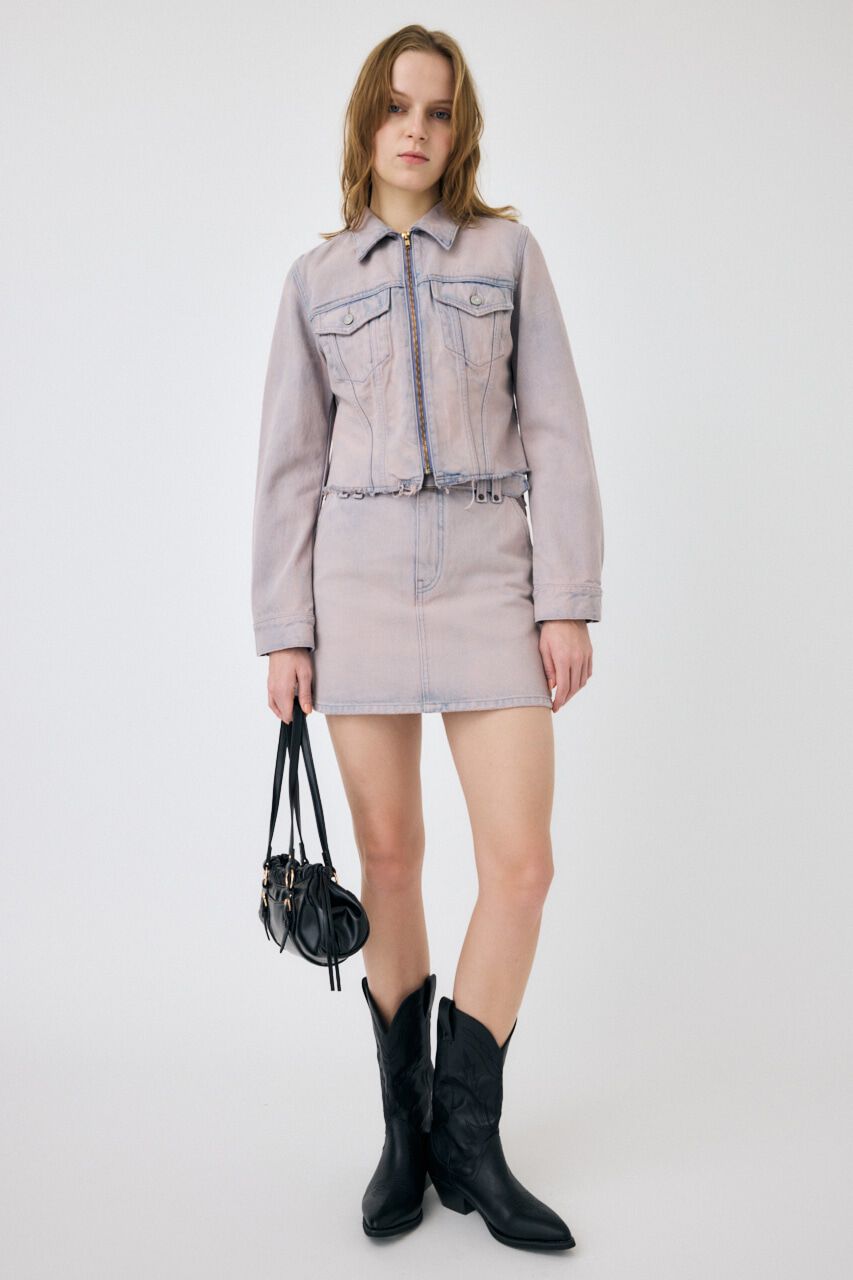 MOUSSY「BELTED DENIM ミニスカート」|スカート|