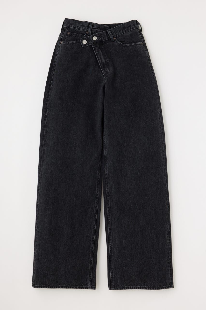 MOUSSY「CROSS WAIST WIDE STRAIGHT」|デニム|