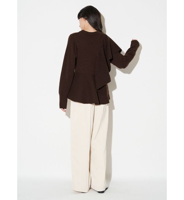ELENDEEK「SHOULDER FRILL PEPLUM KT」|ニット・セーター|