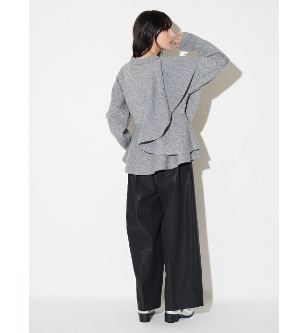 ELENDEEK「SHOULDER FRILL PEPLUM KT」|ニット・セーター|