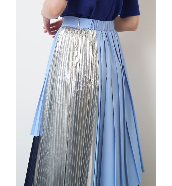 ELENDEEK「COLOR BLOCK PLEATS SK」|スカート|