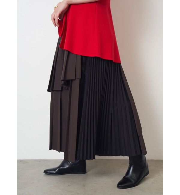 ELENDEEK「COLOR BLOCK PLEATS SK」|スカート|