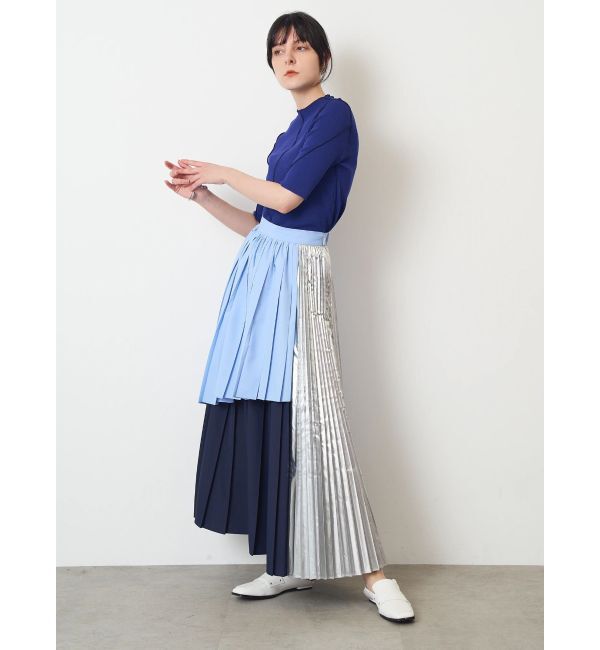 ELENDEEK「COLOR BLOCK PLEATS SK」|スカート|