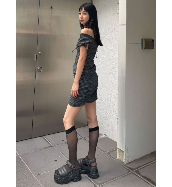 EMODA「オフショルダーミニギャザーワンピース」|ワンピース|