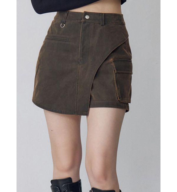 MURUA「ワンサイドスリットカーゴショートパンツ」|その他|ブラウン