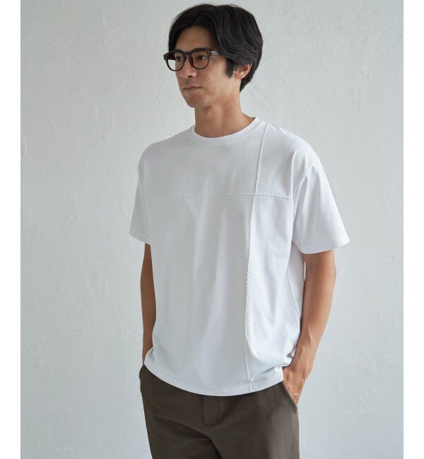 ikka「【接触冷感】ステッチ刺繍Tシャツ」|Tシャツ・カットソー|