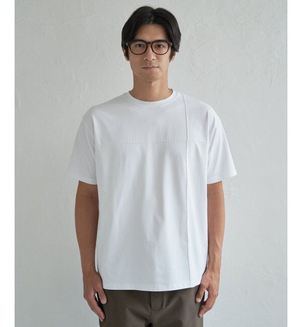 ikka「【接触冷感】ステッチ刺繍Tシャツ」|Tシャツ・カットソー|