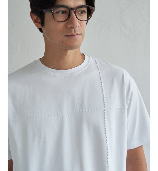 ikka「【接触冷感】ステッチ刺繍Tシャツ」|Tシャツ・カットソー|