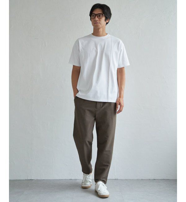 ikka「【接触冷感】ステッチ刺繍Tシャツ」|Tシャツ・カットソー|