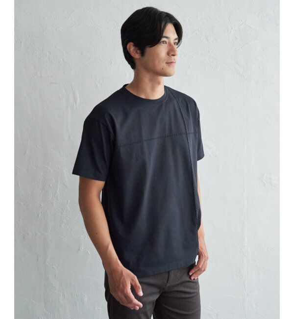 ikka「【接触冷感】ステッチ刺繍Tシャツ」|Tシャツ・カットソー|
