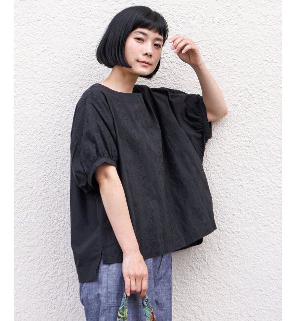 Lbc with Life「ボタニカル刺繍ドルマンブラウス」|シャツ・ブラウス|