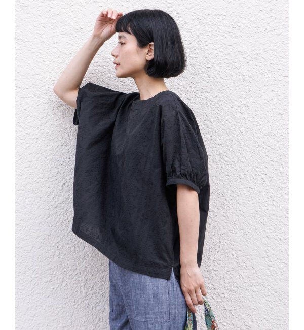 Lbc with Life「ボタニカル刺繍ドルマンブラウス」|シャツ・ブラウス|