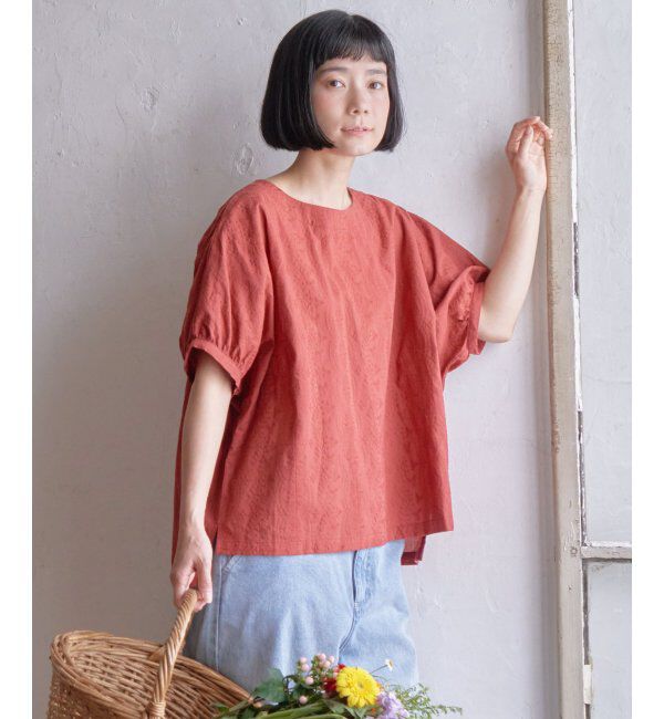 Lbc with Life「ボタニカル刺繍ドルマンブラウス」|シャツ・ブラウス|
