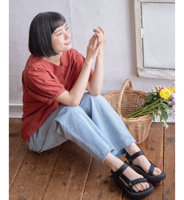 Lbc with Life「ボタニカル刺繍ドルマンブラウス」|シャツ・ブラウス|