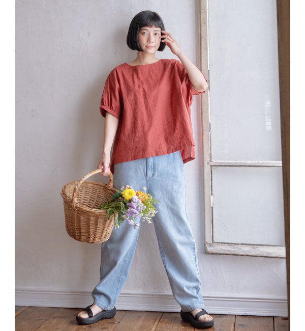 Lbc with Life「ボタニカル刺繍ドルマンブラウス」|シャツ・ブラウス|