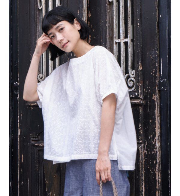 Lbc with Life「ボタニカル刺繍ドルマンブラウス」|シャツ・ブラウス|