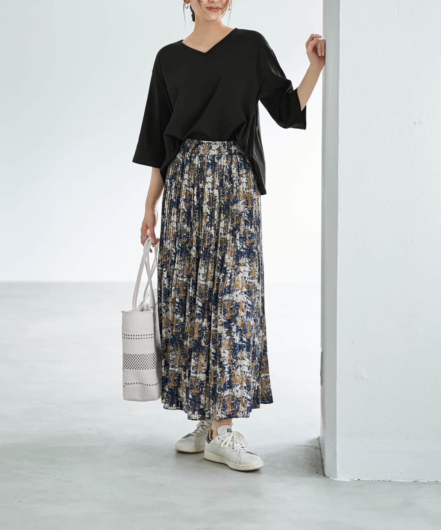 STYLE DELI「【ものづくりJAPAN】DIORAMA 7分袖VネックTシャツ」|Tシャツ・カットソー|