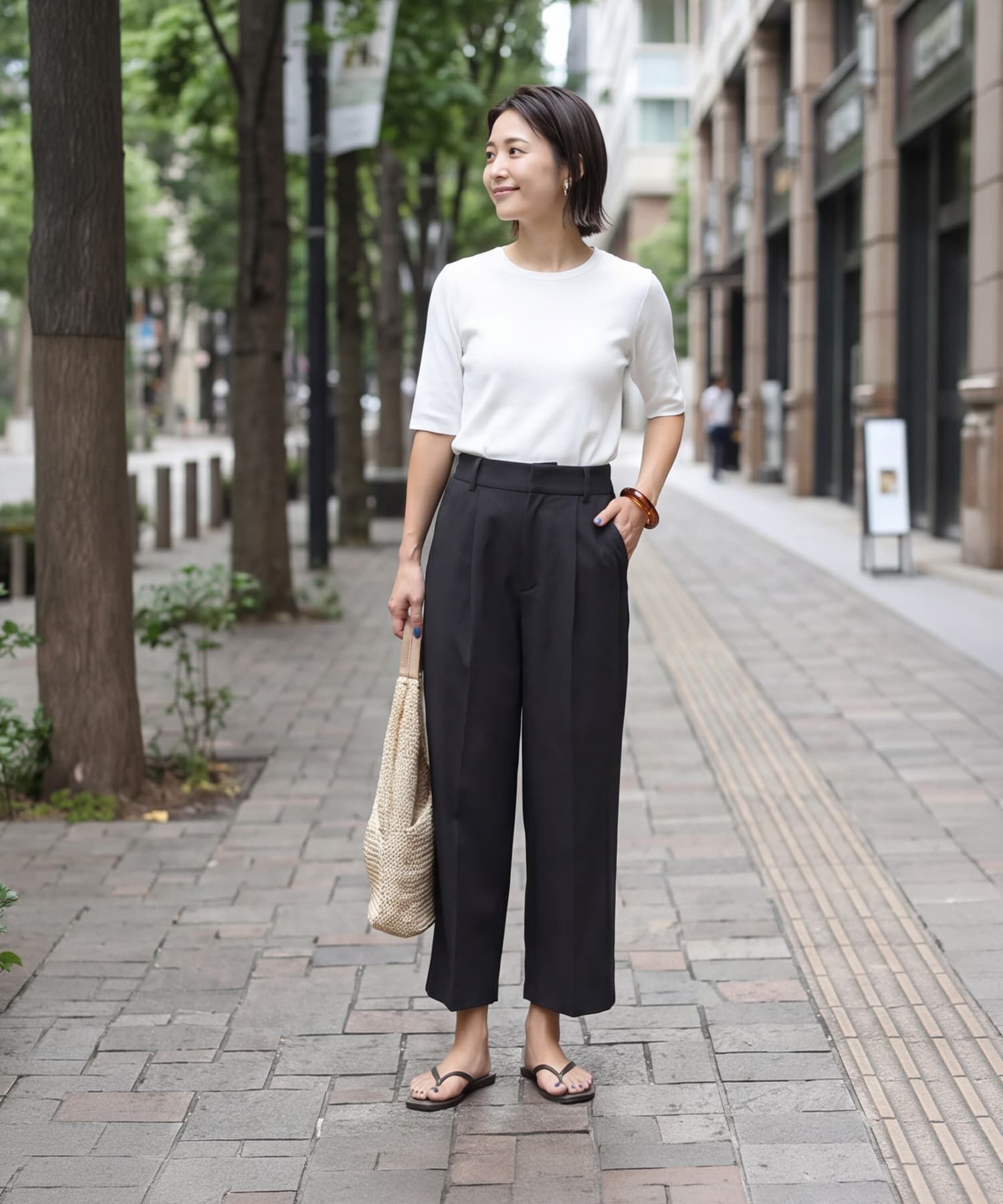 STYLE DELI「半端丈ラクちんポンチタックパンツ」|その他|