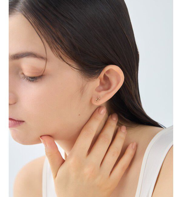ete「[ゾディアック] K10YG ダイヤモンド ピアス /おとめ座」|ピアス|