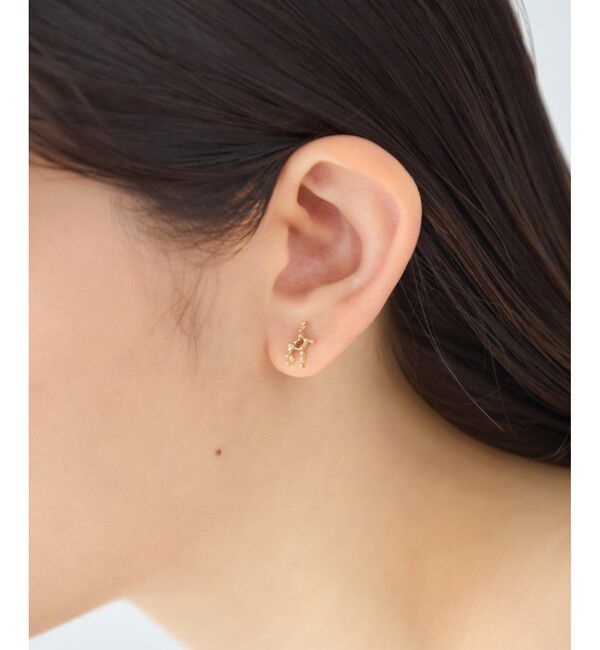 ete「[ゾディアック] K10YG ダイヤモンド ピアス /おとめ座」|ピアス|