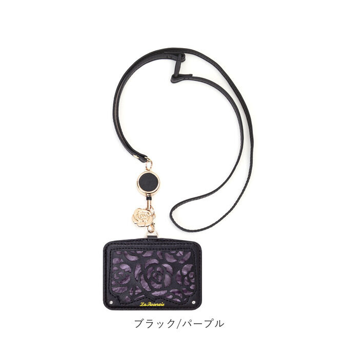 BACKYARD FAMILY「パスケース 定期入れ レディース 通販 薔薇 バラ リール付き カードケース カード入れ」|定期入れ|
