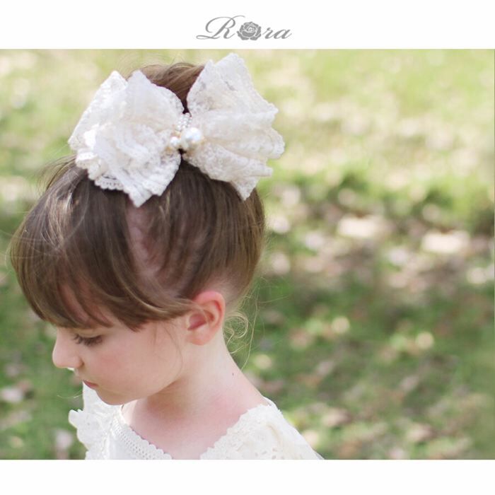 BACKYARD FAMILY「Rora ヘアゴム キッズ 通販 ノンノン 髪ゴム 髪飾り 髪留め リボン レース 大きい パール」|ヘアゴム・シュシュ|