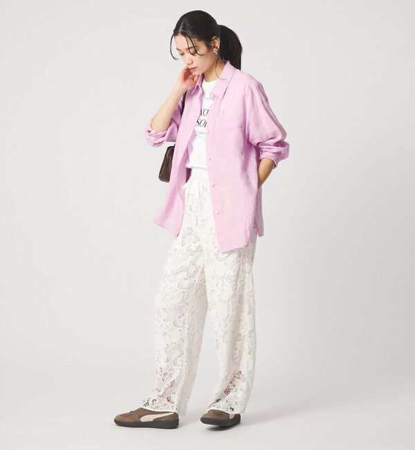 UNITED ARROWS green label relaxing「【結論シリーズ】リネン2WAYシャツ［size SHORTあり］」|シャツ・ブラウス|