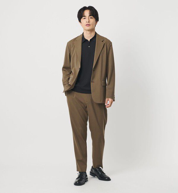 BEAUTY&YOUTH UNITED ARROWS「トリクシオン/TRIXION シャンブレー 1P テーパード スラックス NO.5 セットアップ対応 ウォッシャブル」|チノ|