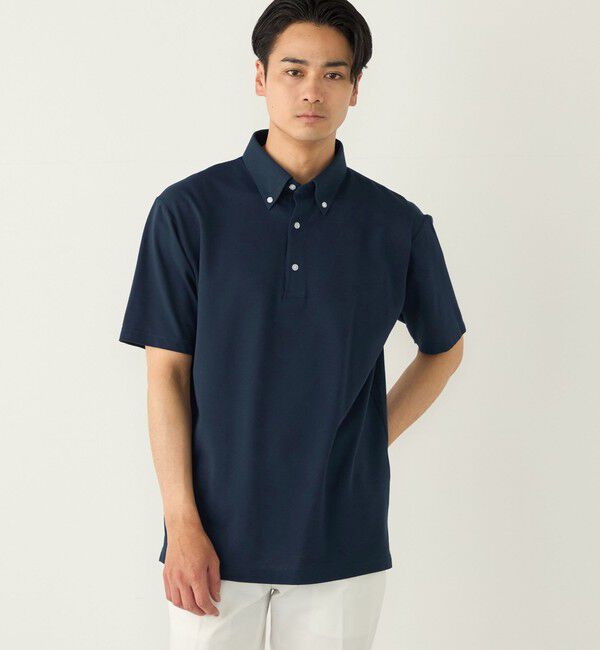 SHIPS Colors 「SHIPS Colors:〈消臭〉Deo-Papi(R) カノコ ボタンダウン ポロシャツ◇」|ポロシャツ|ダークブルー