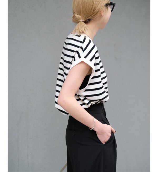 OUTDOOR PRODUCTS Usual Things「コットンボーダーワイドノースリTEE」|Tシャツ・カットソー|