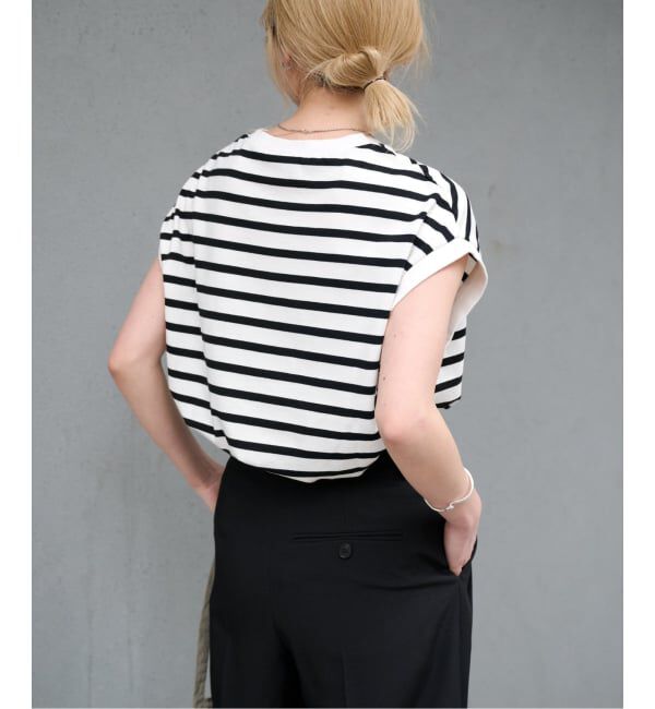 OUTDOOR PRODUCTS Usual Things「コットンボーダーワイドノースリTEE」|Tシャツ・カットソー|