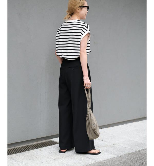 OUTDOOR PRODUCTS Usual Things「コットンボーダーワイドノースリTEE」|Tシャツ・カットソー|