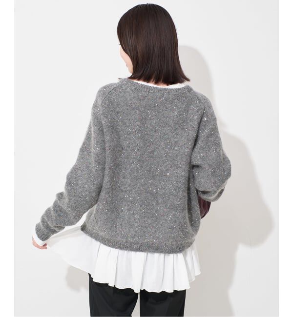 SLOBE IENA「《WEB限定/追加》スパンコールニット」|ニット・セーター|