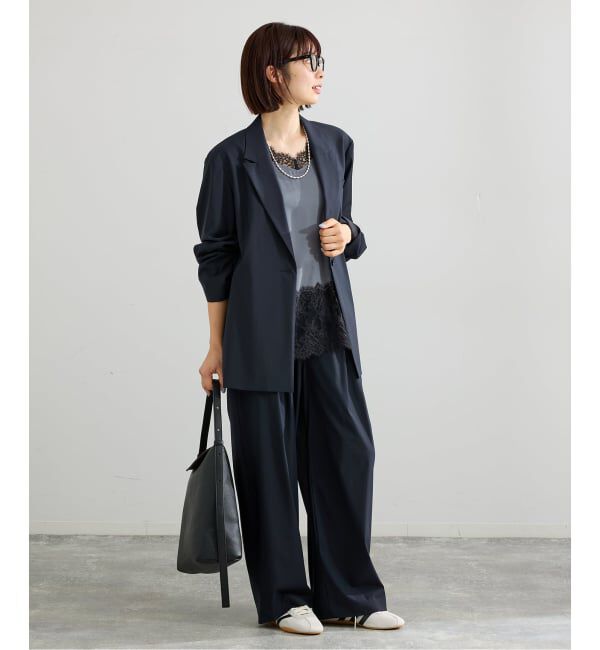 IENA「《セットアップ対応可》エアリーライトコクーンパンツ」|スラックス|